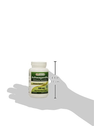 Best Naturals Ashwagandha 500 mg 120 Capsules - Known as Withania Somnifera