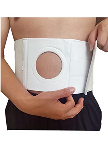 [Australia] - Unisex Ostomy Abdominal Binder (Opening 3.14) Ostomy Belt Hernia Colostomy Belt Colostomy Bag Support Stoma Support Wrap (M: 37.40-41.34 inches), M: 37.40-41.34 Inch 