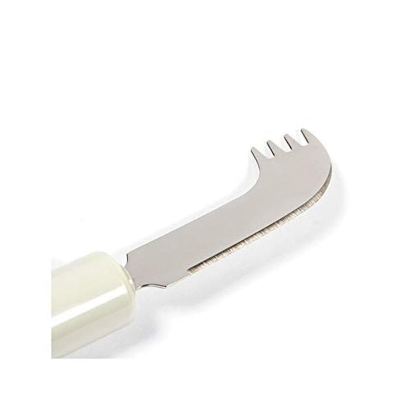 Homecraft Queens Cutlery, Angled Nelson Knife, For One Hand Eating, Utensil for Elderly, Disabled, Handicapped, Parkinson's Disease, and Arthritis users, Non Slip Easy Grip