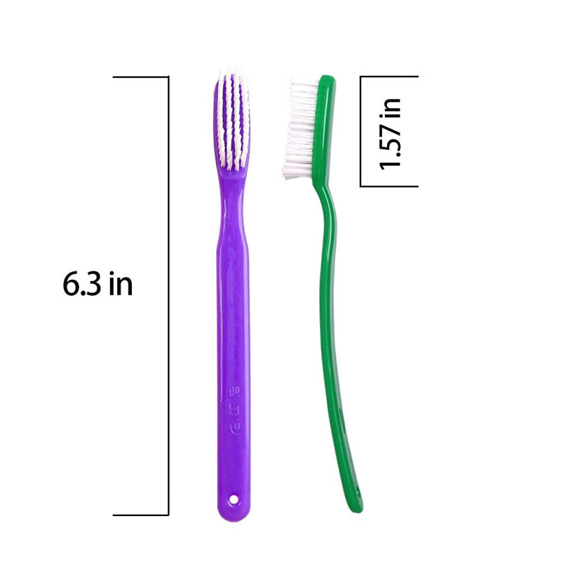 Hard & Firm Toothbrush Stiff Bristle Brush for Smokers Oral Care Teeth Whitening Cleaning for Adult Travel Pack of 24