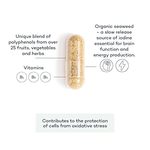 PureEnergy+ Multivitamins Nutritional Supplements – Vitamin B2 and Iodine Supplement – 28 Day Supply – Capsules to Support Fatigue and Tiredness – Food Supplements by FutureYou Cambridge