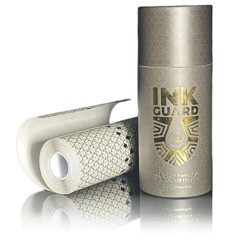 Ink Guard Tattoo Aftercare Bandage 6"x 32 Feet (11 yards) Transparent, Waterproof, Extra Adhesive Second Skin with PET Backing on PU, Tattoo Supplies for Aftercare 6"x 32 Feet (11 yards)