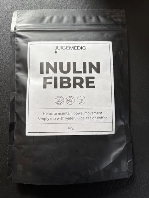 Inulin Fibre Powder 200g – Prebiotic Fibre Supplement for Gut Health, Digestion & Weight Management – Neutral Taste, Easily Mixes in Water, Coffee or Smoothies