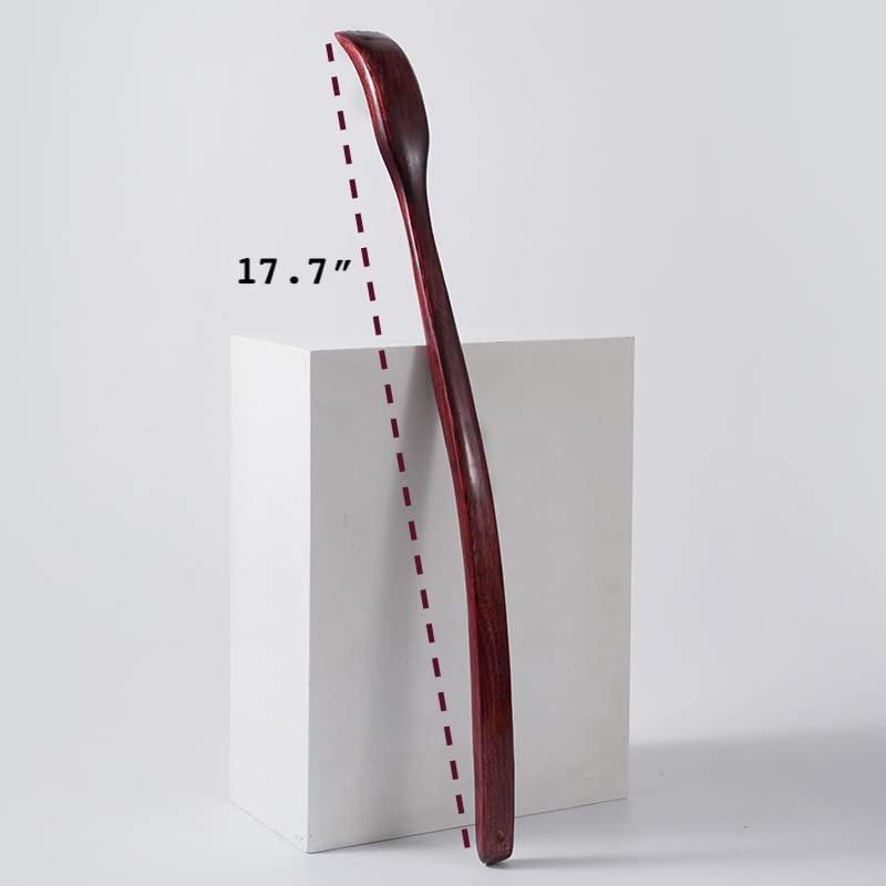 [Australia] - Oversized Wooden Back Scratcher: 18'' Extended Curved Handle for Better Reach, Handcrafted to Perfection, Instant Itch Relief, Gentle on Skin Leave No Scratch Marks (Brown) Brown 