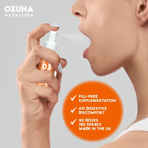 ProMIST Vitamin D3 Oral Spray – 4,000 IU High Strength | 100μg per Dose | Fast-Absorbing Formula for Bone, Teeth, and Immune Support | 90 Daily Doses | Cherry Flavour