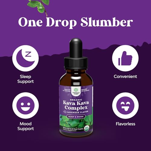 Bundle of Potent Liquid Kava Kava Drops Supplement with Kavalactones for Balanced Mood and Chewable Vitamin C Gummies for Adults - Ascorbic Acid Natural Immune Booster and Natural Cold Remedy