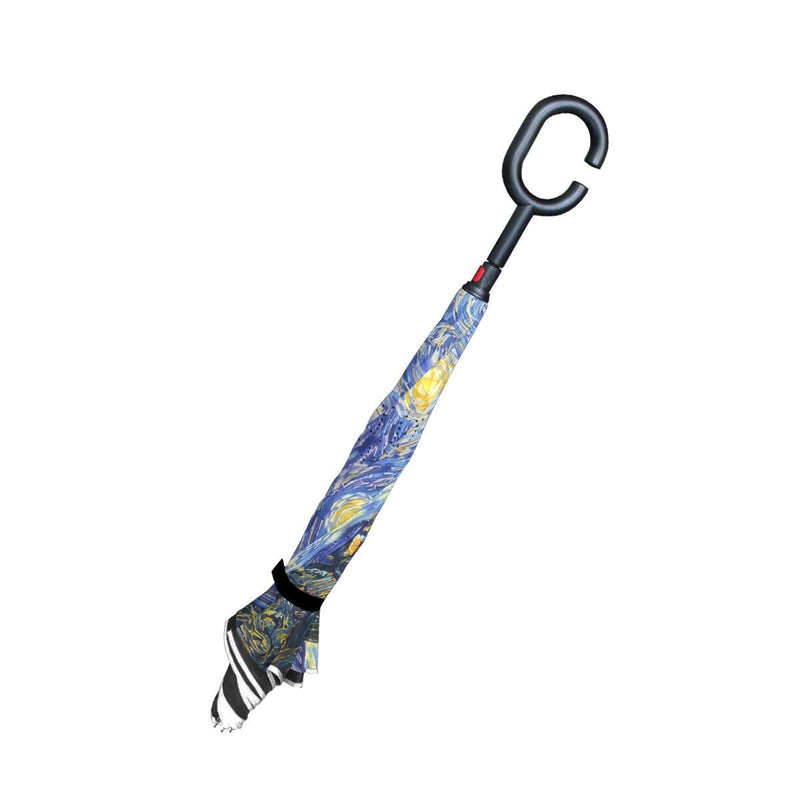 ALAZA Inverted Golf Umbrella Colorful Building Block Patterns UV Anti Windproof Reverse Folding Umbrellas with C-Shape Handle for Car Outdoor Travel Color01