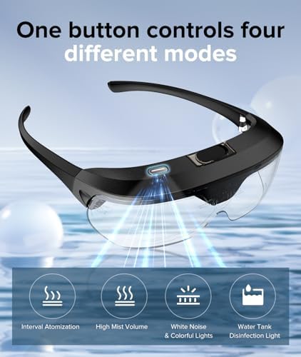 LC-dolida Eyespa Mist Mask Steam Eye Mask for Dry Eyes Heated Eye Care Device Eye Heated Nano Mist Spraye Portable Warm Compress Eyes Mister for Eyelid Eye Skin SPA Eye Steam Relief Dry Eye and Stye black