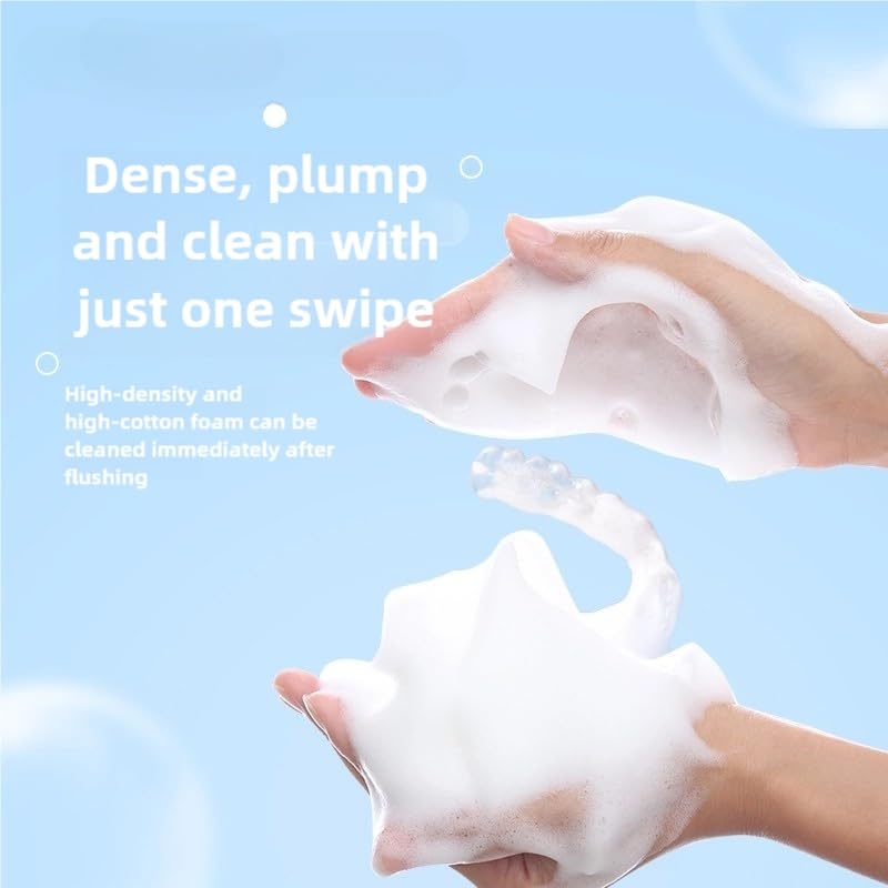YANDY Braces Cleaning Foam,Cleaner Compatible Invisible and All Clear Aligners & Retainers,Fights Bad Breath,Comes with soaking box-70ml