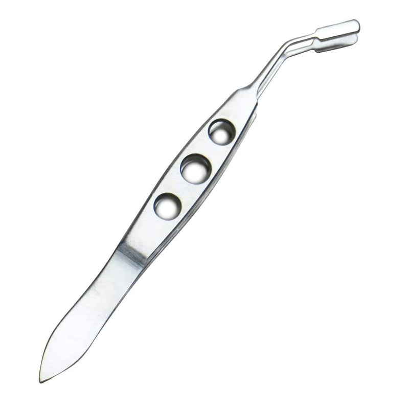 Meibomian Gland Expressor Professional Forceps Premium Stainless Steel Eyelid Massage Tweezers for Dry Eyes, High Precision Tweezer Tools - Rectangle Tip