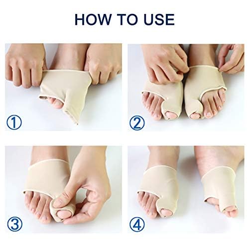 [Australia] - Bunion corrector, bunion splint, 1 pair, support, with integrated silicone gel padding, for pain relief from hallux valgus 