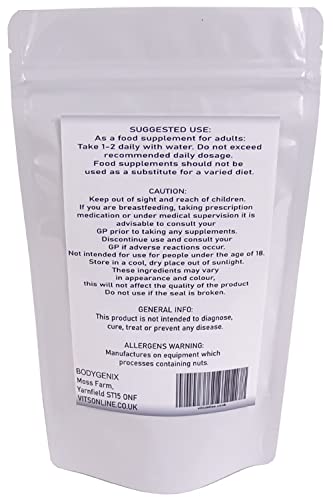 Bodygenix Quercetin 750mg Capsules - Immune System Brain Cardiovascular Health Joints Support Energy Boost Natural Vegan Supplement - 240 Capsules 8 Month Supply