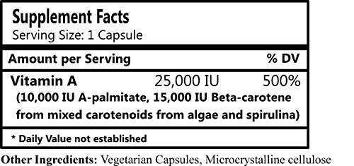 [Australia] - Daily Manufacturing Nutra-A Plus‚Ñ¢ (Vegetarian Vitamin A-Palmitate & Beta-Carotene) 250 Vegetarian Capsules 