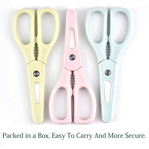 [Australia] - Ceramic Scissors,Healthy Baby Food Scissors with Cover Portable Shears (Pink) Pink 