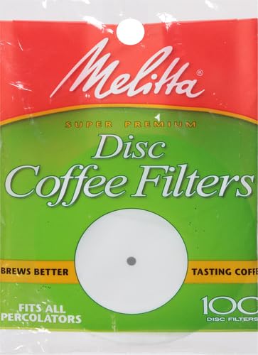 [Australia] - Melitta 3.5 Percolator Disc Coffee Filters, White, 100 Count 100 Count (Pack of 1) Disc Filter 