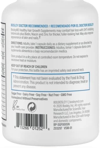 Men’s Healthy Hair Growth Supplements – DHT-Blocking Botanicals with Biotin, Niacin, Zinc & Pumpkin Seed - Rich in Vitamins & Minerals – Supports Thicker, Fuller Hair – 60 Capsules (2-Month Supply)