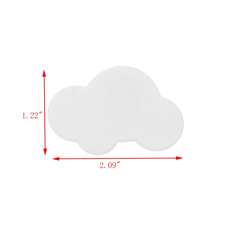 [Australia] - Kids Door Knobs Cartoon Dresser Knobs Rubber White Cloud Cartoon Door Knob 2.09x1.22 (Lxw) Cute Cabinet Pulls for Kids' Room Cabinets, Doors, Dresser and Closets Pack of 8 2.09x1.22" (LxW) 