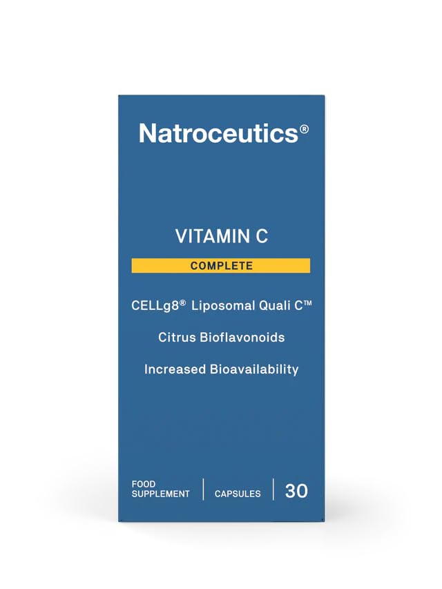 Vitamin C Complete 30 Vegan Capsules| CELLg8 Liposomal Quali C| Citrus Bioflavonoids| Increased Bioavailability