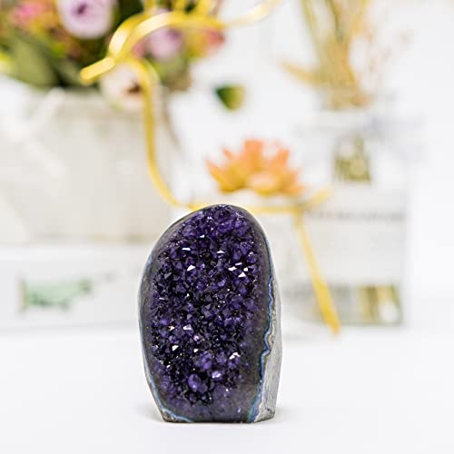 0.5-1 lb Natural Amethyst Geode, AA Grade Healing Crystal 0.5 Pound-1 Pound