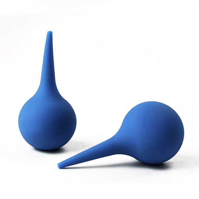 [Australia] - Healifty Ear Rubber Suction Ear Washing Syringe, Squeeze Bulb Ear Syringe Cleaning Toner Suction Bulb 75ml 1PCS (Blue) Ear Flush 