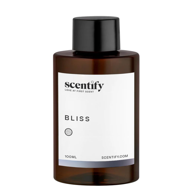 [Australia] - Scentify Bliss Aroma Oil Refill Scent for Oil Diffusers - Eucalyptus, Bergamot, Tea & Powdery Scents - Luxurious Relaxing Aromatherapy Diffuser Fragrance 100ml, 3.38 oz 3.38 Fl Oz (Pack of 1) 