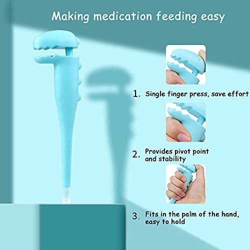 Cat Pill Shooter, Pet Pill Dispenser with 2 Silicone Tips, Medicine Pill Pusher for Cats, Puppies and Small Animals Blue - PawsPlanet Australia