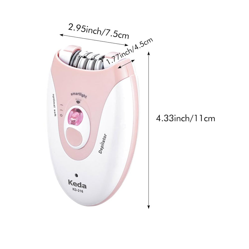 [Australia] - Women's Epilator with a Mini Cleaning Brush, Women's Facial Epilator with LED Light, Women's Electric Shaver for Women, Face, Body, Armpit, Bikini, Leg (COLOR: pink) Pink 