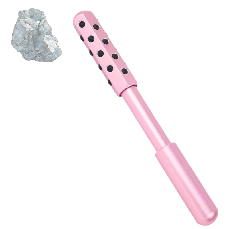 Skin Mantra Radiance Roll 24 Germanium Stone Roller for Holistic Skincare to Improved Circulation - Uplift Massaging Beauty with 24 Germanium Stones [Rose Gold]
