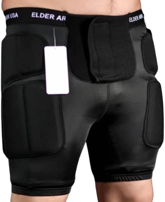 Elder Armor USA: Senior Hip Protection pad That Prevents and Protects The Hip, sit Bone, Tailbone, & Thigh from Injury Due to Fall. Light. Lightweight Breathable Matrial. Unisex Size 34-38