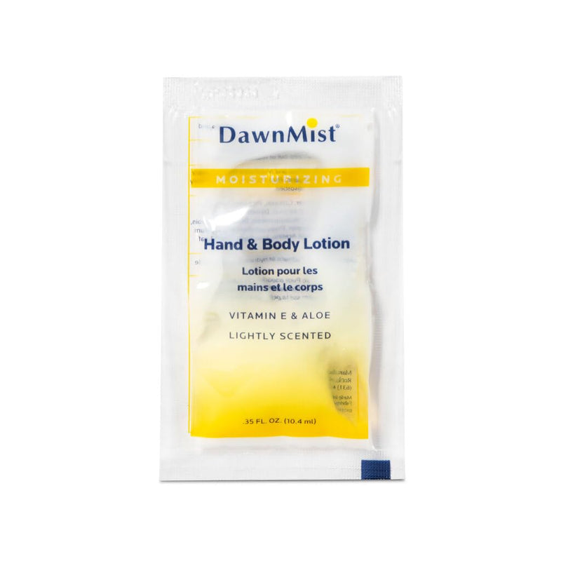 DawnMist Dukal Moisturizing Lotion - 20 Pack, Hand & Body, Aloe & Vitamin E, Coconut Fragrance, 0.35 oz Single-Use, Alcohol-Free 0.35 Fl Oz (Pack of 20)