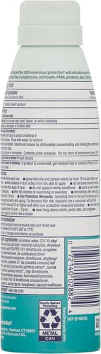 [Australia] - Coppertone Pure and Simple Kids Sunscreen Spray SPF 50, Zinc Oxide Mineral , Tear Free, Water Resistant, Broad Spectrum , 5 Oz 