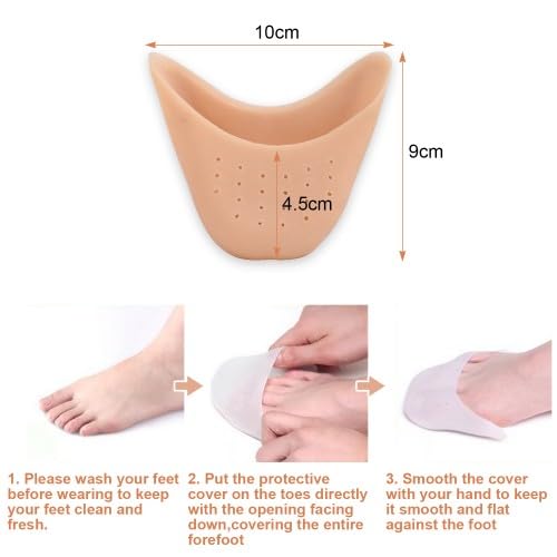 [Australia] - 2 pairs of silicone toe protectors, soft gel toe caps, ballet lace protectors, metatarsal pads, protection for pointe shoes, ballet shoes, high heel pumps 