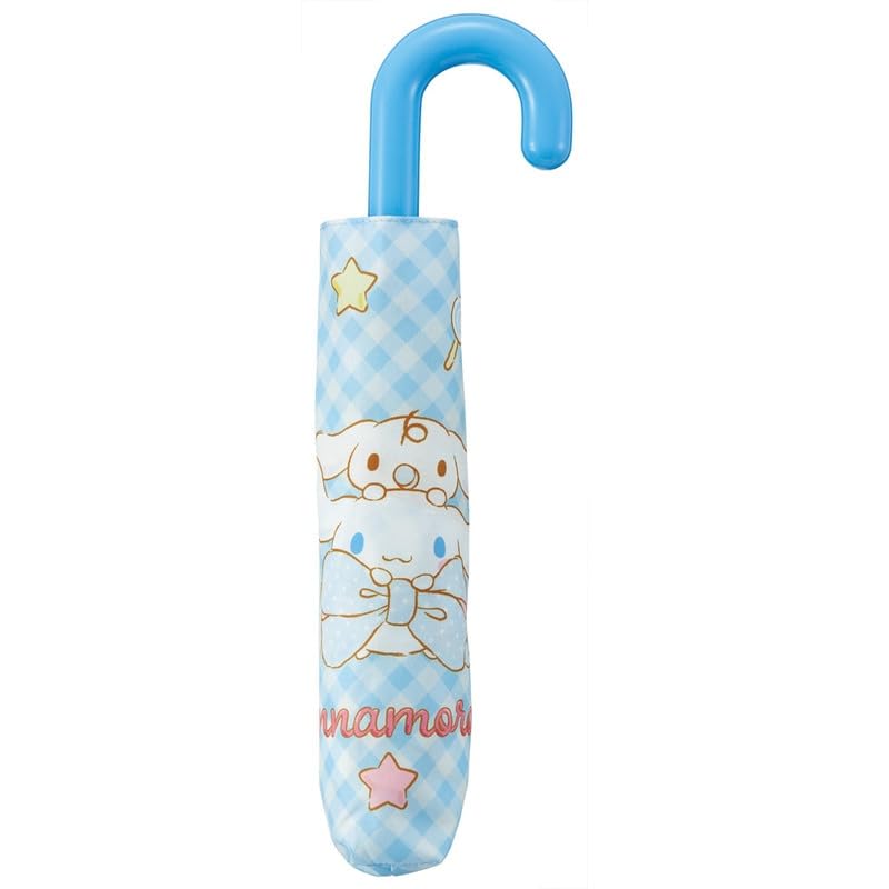 Skater CINNAMOROLL Character Rain Jacket for 43"-49" Height and Folding Umbrella 37" Set for Girls 5-7 Years Old Light Blue [from Japan]