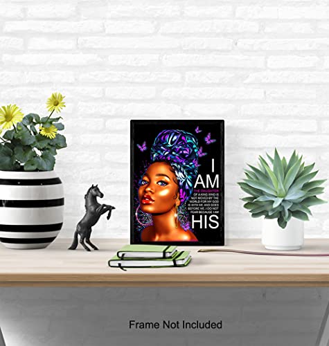 African American Christian Wall Art - Bible Verse Poster for Black Women