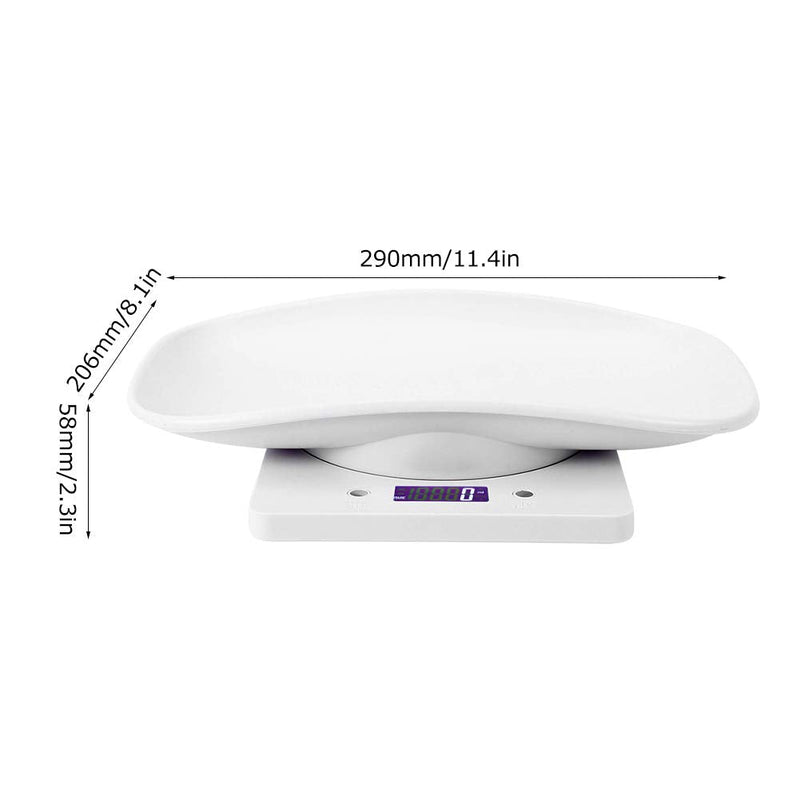 [Australia] - Fdit 10kg/1g Digital Small Pet Weight Toddler Scale Infant Scale Measure Babies Pets Accurately for Cats Dogs Measure Tool Electronic Kitchen Scale 