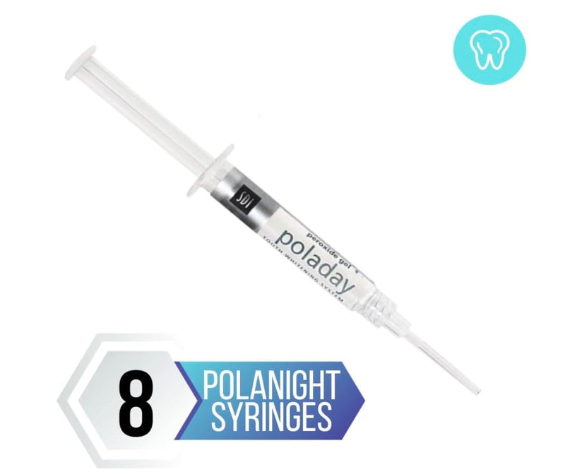 [Australia] - Polanight 16% 8 Syringe Pack, Polanight Whitening Gel (8 Whitening Syringes Total) 