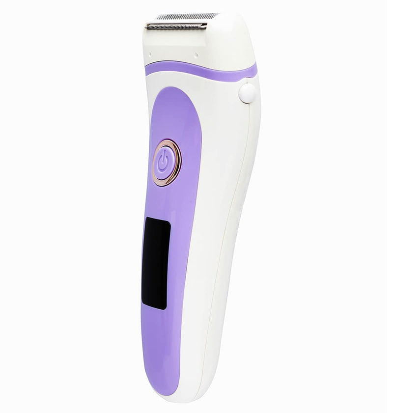 [Australia] - Electric Lady Shaver Bikini Trimmer Wet & Dry Rechargeable Cordless Painless Electric Razor for Women, LED Display Razor for Legs Underarms (Violet) Violet 
