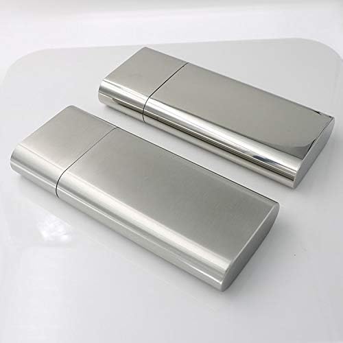 [Australia] - Stainless Steel 3-Finger Cigar Case Three-Fingers Cigar Tube Pocket 3 Cigar Holder (Brushed) Brushed 