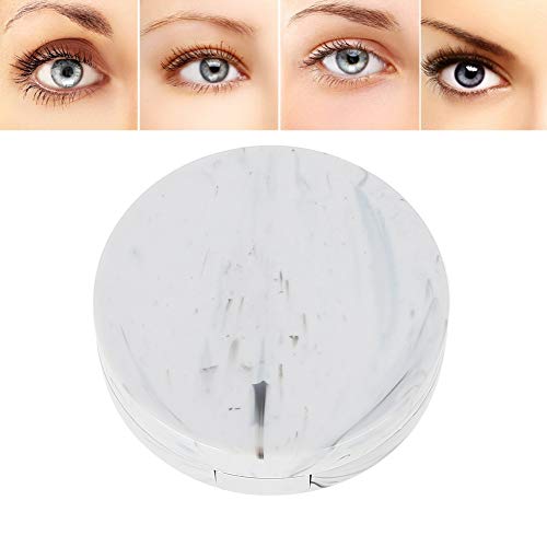 [Australia] - Sonew Portable Plastic Marble Eye Contact Lens Case Set Includes (4 Colors) White 