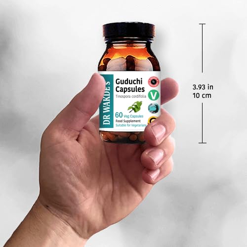 DR WAKDE'S Guduchi Capsules (Tinospora cordifolia) - 60 Veg Caps | 100% Pure, All-Natural Supplement | Vegan, Plant-Based, Supports Immune Health and Vitality