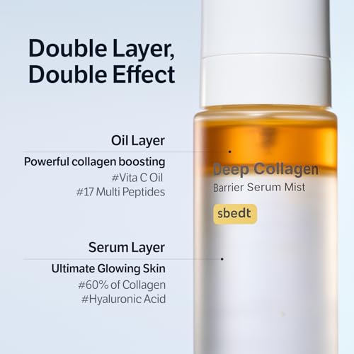 SUNGBOON EDITOR Deep Collagen Barrier Serum Mist, Hydrating Face Mist for Dry Skin, Collagen + Peptides + Vitamin C, Korean Skincare Mist, 3.38 fl oz, Gifts for Women, (Pack of 2) 3.21 Ounce (Pack of 2)