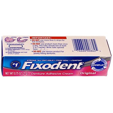 [Australia] - Fixodent Denture Adhesives Cream, Original - 0.75 Oz (Pack of 6) 