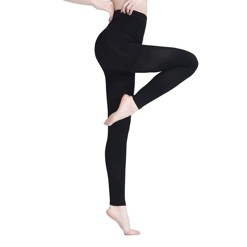 [Australia] - AMZAM¬Æ Medical Compression Pantyhose for Women & Men, 15-20 mmHg Graduated Compression Leggings, Opaque Footless Waist High Compression Stockings for Edema, Varicose Veins, Post Surgery, Black 3XL 3X-Large 15-20mmhg Footless Black 