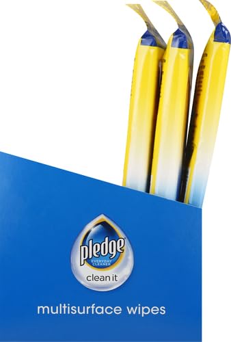 [Australia] - Pledge Multisurface Furniture Polish Wipes, Works on Wood, Granite, and Leather, Cleans and Protects, Fresh Citrus - Pack of 1 (25 Total Wipes) 25 Count (Pack of 1) 