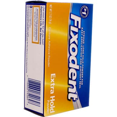 [Australia] - Fixodent Denture Adhesive Powder Extra Hold 2.70 oz (Pack of 3) 