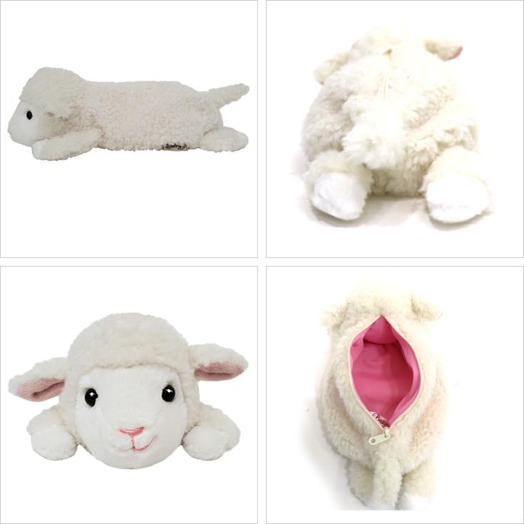 BESTEVER Wild Animal Sheep Figure case, Animal Figure Bag, Dog Plush, Ladies Cosmetic Bag