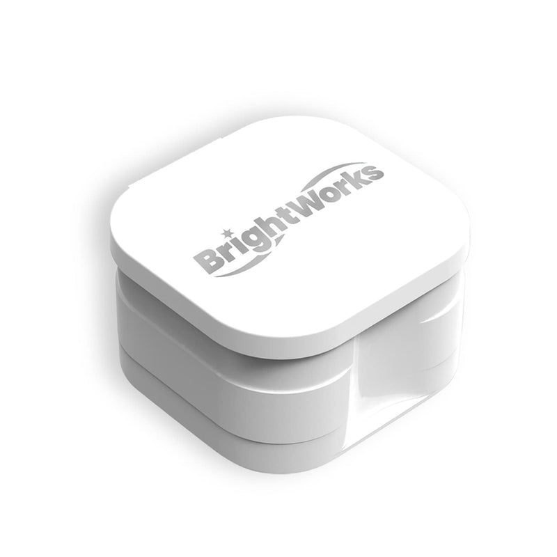 [Australia] - BrightWorks Dental Bath Cleaner Cup Case (3 Pack) for Dentures, Aligners, Retainers, Night Guards, Mouth Guards, Dental Guards, and Dental Appliances. Includes Rinsing Basket, Easy to Use. 