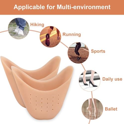[Australia] - 2 pairs of silicone toe protectors, soft gel toe caps, ballet lace protectors, metatarsal pads, protection for pointe shoes, ballet shoes, high heel pumps 