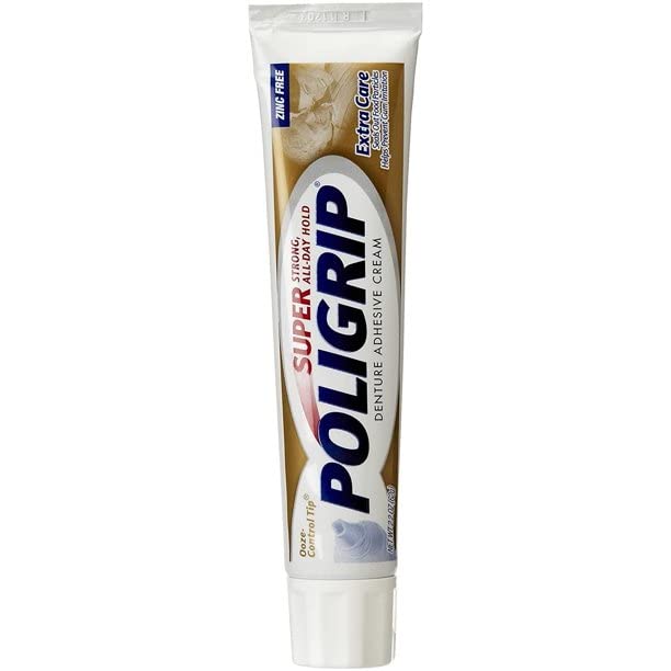 [Australia] - SUPER POLIGRIP Denture Adhesive Cream Extra Care 2.20 oz (Packs of 6) 