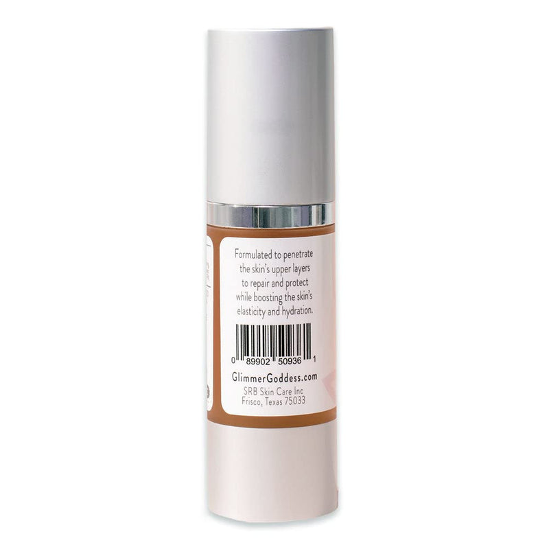 Glimmer Goddess Organic Face Serum with Hyaluronic Acid and Vitamin C – Hydrating & Firming Formula for Radiant Skin (1 oz)
